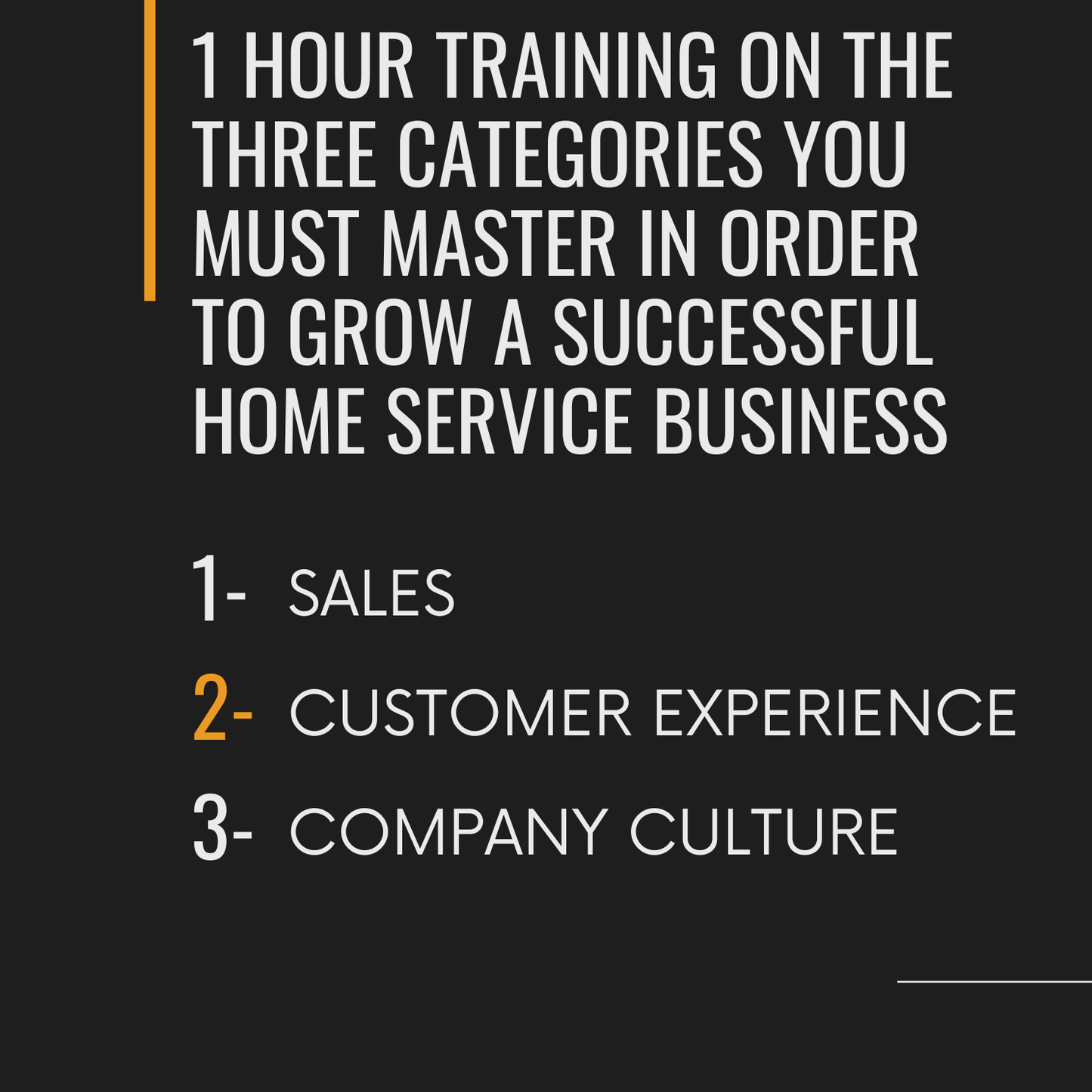 Sales, Customer Experience, & Company Culture Training